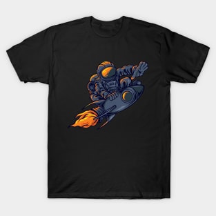 Astronaut Surfing On a Rocket T-Shirt